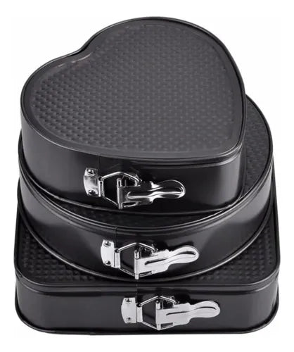 Molde Desmontable X 3  Antiadherente - BakeMaster Trio